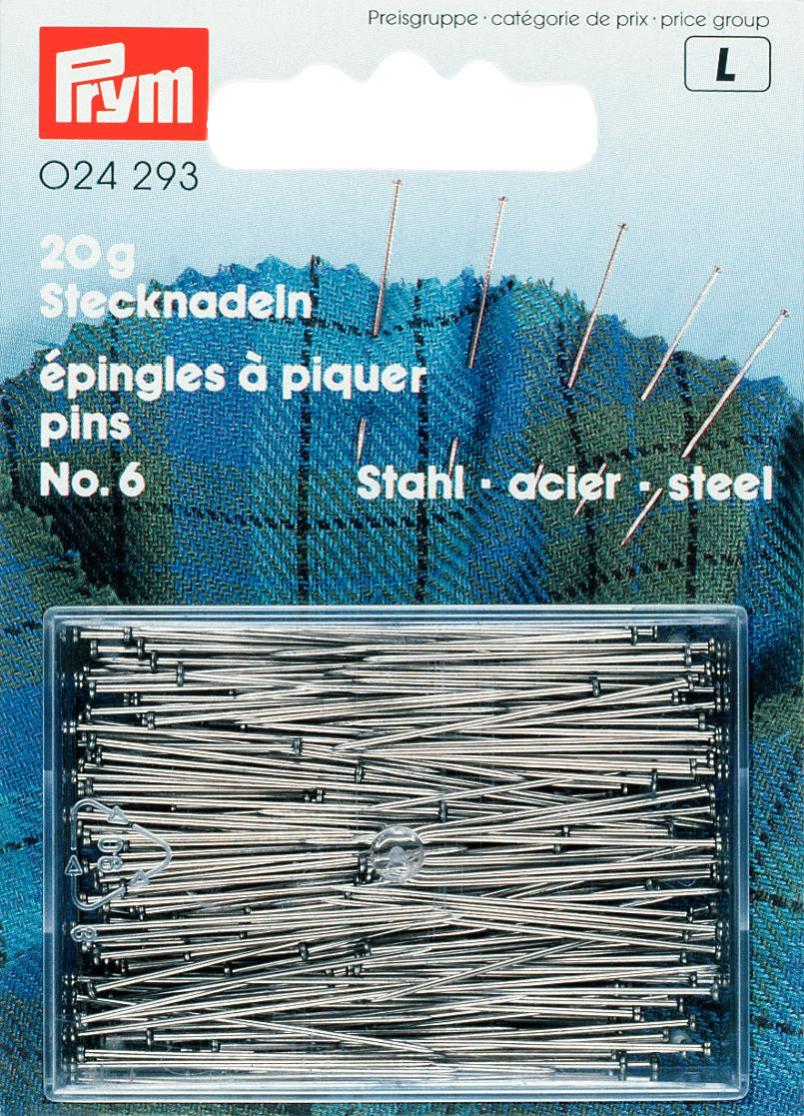 Prym Булавки №6 тонкие 0,60*30мм, 20гр (сталь) 024293