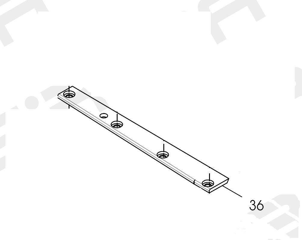 Пластина направляющая раскладчика левая SR-07401836=SR-07401857 (original)