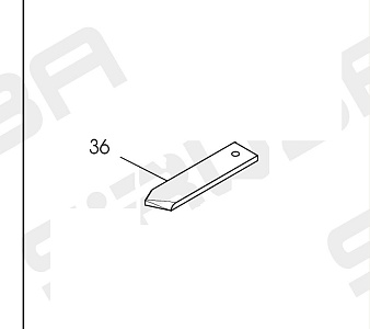Прижим ножа SR-07402636 (460-02H/RH) (original)