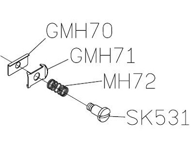 Нитенаправитель иглодержателя (MH70+MH71+MH72+SK531) (original)