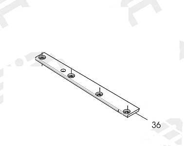Пластина направляющая раскладчика левая SR-07401836=SR-07401857 (original)