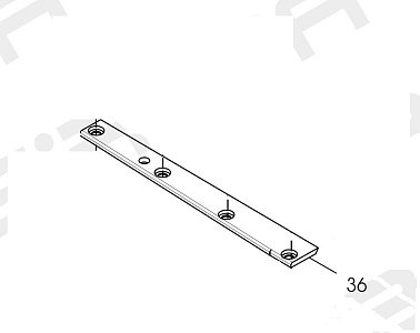 Пластина направляющая раскладчика левая SR-07401836=SR-07401857 (original)